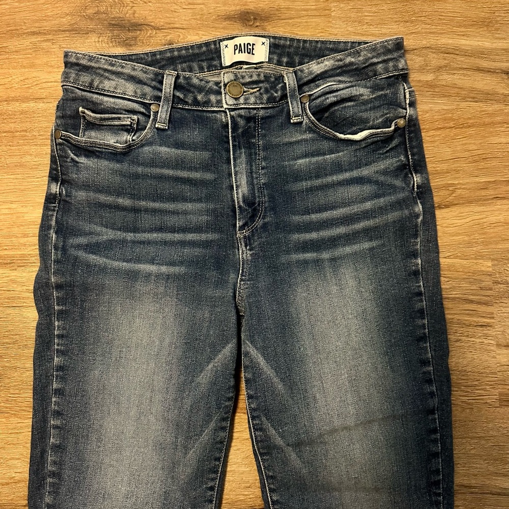 Paige Blue Denim ankle crop Jeans